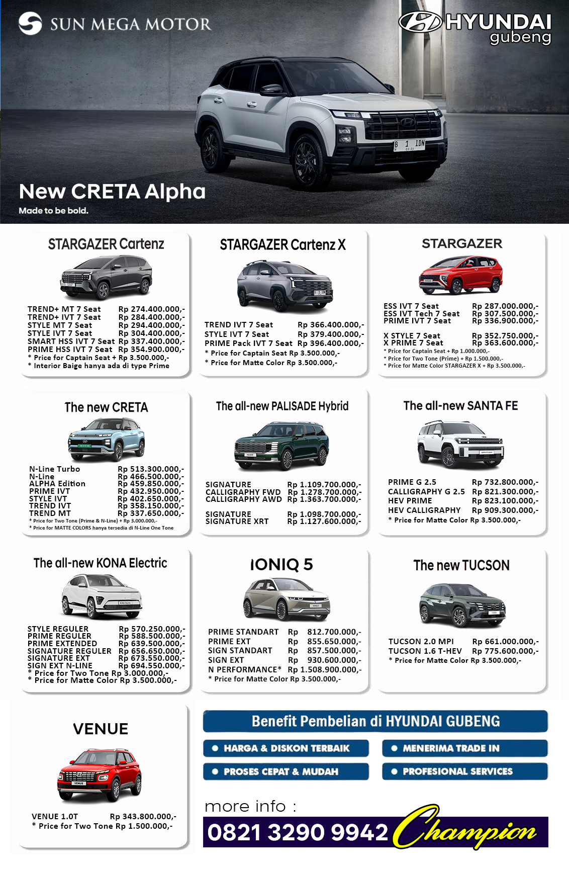 Harga  Surabaya PRICELIST HYUNDAI SURABAYA 2026